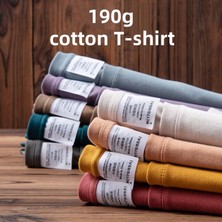 Zhuxi Shop B Mavi Stil L Boyutu 190G Karting Pamuk T-Shirt Erkeklerin Düz Renk Üstü Kadınların Özel Logo Takım Forması Giyim Yaz Özelleştirme (Yurt Dışından)