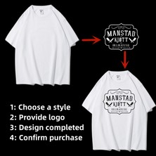 Zhuxi Shop B Mavi Stil L Boyutu 190G Karting Pamuk T-Shirt Erkeklerin Düz Renk Üstü Kadınların Özel Logo Takım Forması Giyim Yaz Özelleştirme (Yurt Dışından)