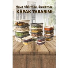 16'lı Set Çok Amaçlı Saklama Kabı Difriz ve Mikrodalga Uyumlu Easy Box 4X1220 4X750 4X430 4X225 ml