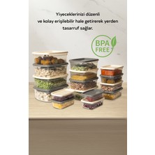16'lı Set Çok Amaçlı Saklama Kabı Difriz ve Mikrodalga Uyumlu Easy Box 4X1220 4X750 4X430 4X225 ml