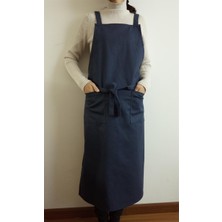 Zhuxi Shop B Siyah Metal Toka Stili Siyah Kalın Kanvas Kahve Çay Dükkanı Boyama Çiçek Seramik Önlük (Yurt Dışından)