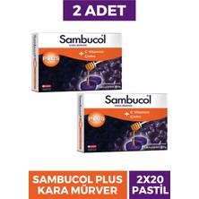 Sambucol Plus Kara Mürver Ekstresi 20 Pastil 2 Adet