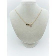 Xupıng Jewelry 14 Ayar Altın Kaplama, El/ayak Zirkon Taşlı Kolye