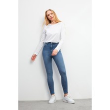 Holly Dark Blue Ekstra Yüksek Bel Skinny Jean Pantolon - Dark Blue
