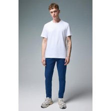 David Dark Blue Beli Lastikli Slim Fit Jean Pantolon - Dark Blue