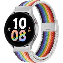 MMP Shop Samsung Galaxy Watch 4 5 6 7 Fe 40 44MM Classic 42 43 46 47MM Uyumlu 20MM Metal Klips Örgü Kordon