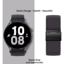 MMP Shop Samsung Galaxy Watch 4 5 6 7 Fe 40 44MM Classic 42 43 46 47MM Uyumlu 20MM Metal Klips Örgü Kordon