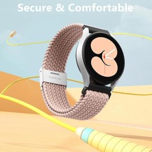 MMP Shop Samsung Galaxy Watch 4 5 6 7 Fe 40 44MM Classic 42 43 46 47MM Uyumlu 20MM Metal Klips Örgü Kordon