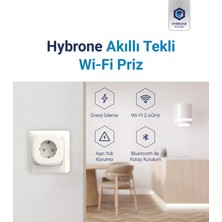 Hybrone Akım Korumalı Wi-Fi Akıllı Priz, 4lü Set, 16 Amper, Enerji İzleme, Çocuk Kilidi, Uygulama İle Uzaktan Kontrol