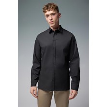 Erkek Regular Fit Gömlek(Tencel)(Tm) - Siyah