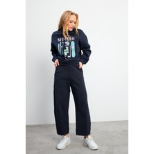 Kolly Slouchy Şalvar Jogging Pantolon - Navy