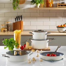 Schafer Gravita Seramik Tencere Seti 7 Parça-Krem