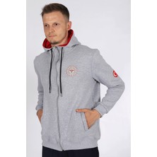 Pratik Medikal Gri 112 Acil Sağlık Kapüşonlu Hırka