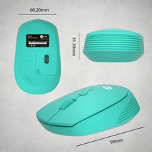 Lecoo WS202 Kablosuz 1200DPI 4 Tuşlu Optik Mouse Turkuaz