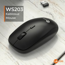 Lecoo WS203 Kablosuz 2400DPI 4 Tuşlu Optik Mouse Siyah