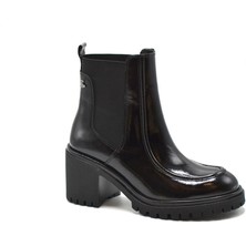 Venüs Kadın Deri Yanı Toka Detaylı Bot 2451510K - Siyah Rugan - 36