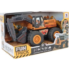 Mega  Sesli Işıklı Sür Gitsin Inşaat Kazıcı