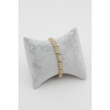 Xupıng Jewelry 14 Ayar Altın Kaplama, Zigzag Bileklik