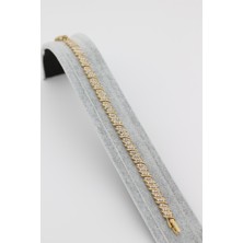 Xupıng Jewelry 14 Ayar Altın Kaplama, Zigzag Bileklik