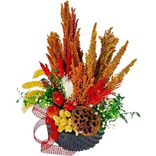 Çiçek Seli Okeanos Kuru Çiçek Tasarımı & Dekoratif Çiçek & Hediye Çiçek Ev Dekorasyonu & 35-40 cm