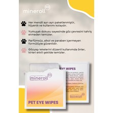 Mineroll Pets Kedi Ve Köpek Göz Temizleme Mendili, Gözy Lekesi Temizleyici, 5'Li Paket 100 Adet Mendil