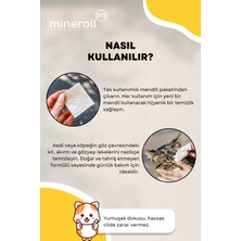 Mineroll Pets Kedi Ve Köpek Göz Temizleme Mendili, Gözy Lekesi Temizleyici, 5'Li Paket 100 Adet Mendil