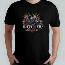 Pixxa The Witcher 3 Wild Hunt %100 Pamuklu Bisiklet Yaka T-Shirt Model 4