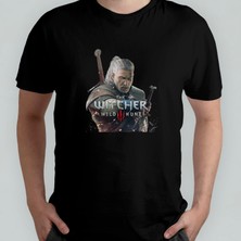 Pixxa The Witcher 3 Wild Hunt %100 Pamuklu Bisiklet Yaka T-Shirt Model 2