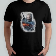 Pixxa The Witcher 3 Wild Hunt %100 Pamuklu Bisiklet Yaka T-Shirt Model 6