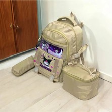 Çocuk 3'lü Takım Su Geçirmez Ilk ve Ortaokul Sırt Çantası Kore Modeli