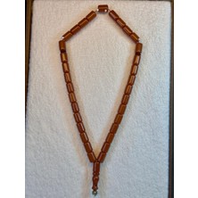 Sevgiliye Özel Hediye Tesbih Çubuk Kehribar Bal Renk H-1063.