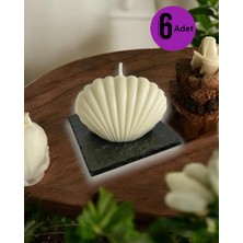 Chance Gift Istiridye Şekilli Mum Dekoratif Özel Anlar Için Şık Mum Nikah Nişan Kına  (6 Adet)