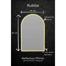 Reflectus | Kubbe Günışığı LED Ayna 80*50 cm / Dekoratif Banyo LED Aydınlatmalı Ayna