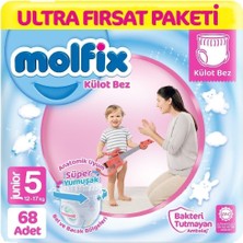 Molfix Külot Bez Ultra Fırsat Paketi 5 Beden 12-17 kg 68 Adet