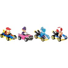 Wheels Mario Kart Aracı 4'lü Paket, 4'lü Fan-Favorit Karakteri Seti, 1 Özel Model Içerir, 3 Yaş ve Üzeri Çocuklar ve Hayranlar Için Koleksiyon Hediyesi