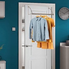 Mcreative Storage Hold N Over The Door Closet Valet- Over The Door Clothes Organizer Raf ve Kapı Askısı Giyim Veya Havlu, Ev ve Yurt Odası Depolama ve Organizasyon Için