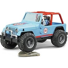 - Jeep Cross Safari Aracı & Kasklı Pilotu, Mavi Ölçekli Model