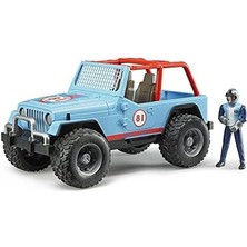 - Jeep Cross Safari Aracı & Kasklı Pilotu, Mavi Ölçekli Model