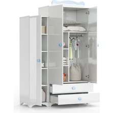 Patiko SAHRA 059 3 Kapaklı Dolap MAVİ