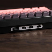 AK650 Kablosuz Mekanik Klavye 3 Modlu Tft Ekranlı Hot-Swap-65 Tuşlu Rgb Pembe/dream Switch