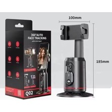 Otomatik Yüz Takipli Gimbal - Akıllı Telefon ve Aksiyon Kamerası Için 360° Döner Masaüstü Q02