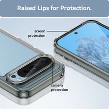 Seniee Google Pixel 9 Pro Kılıf, Şeffaf Tasarımlı Darbeye Dayanıklı Telefon Kılıfı, Tampon Hibrit Şeffaf Kapak Google Pixel 9 Pro (Yurt Dışından)