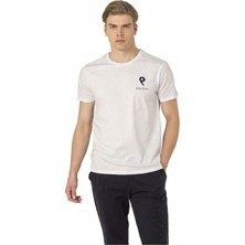 Pierre Cardin 6078 Erkek Kısa Kollu Bisiklet Yaka Pijama Takım-Beyaz