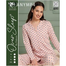 Over Sleep by Poleren Kadın Over Sleep Uzun Kollu Poleren Pijama Takımı