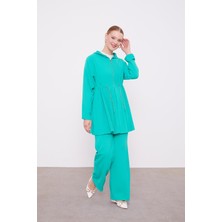 Benetton Kapusonlu Beli Ip Buzgulu Ikili Takım