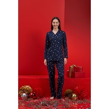 1606 Kadın Pijama Takımı-Yılbaşı