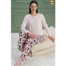 Over Sleep by Poleren Kadın Yazlık Uzun Kol Pijama Takım