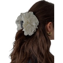 Chance Gift Çiçekli Mandal Toka Büyük Mandal Toka Kumaş Çiçekli Saç Tokası Modern Saç Dekorasyonu