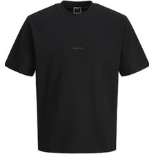 Jack & Jones Jcotarmac Fabrıc Tee Ss Crew Neck Siyah Erkek T-Shirt 12273217