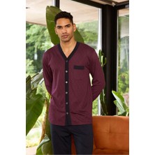 Kly V.yaka Boydan Düğmeli Pijama Takım